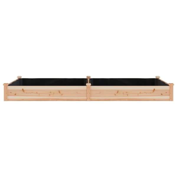 The Living Store plantekasse med foring 240x120x25 cm massivt fyrretræ -  Plantekrukker