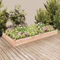 Miniatyrbillede 2 af 9: The Living Store plantekasse med foring 240x120x25 cm massivt fyrretræ -  Plantekrukker