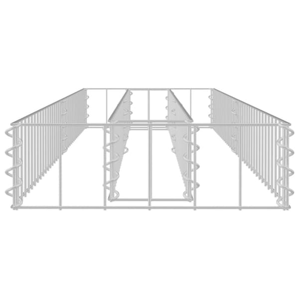 The Living Store gabion-højbed 180x30x10 cm galvaniseret stål - Plantekrukker