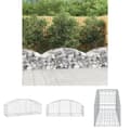 Miniatyrbillede 1 af 6: The Living Store buet gabionkurv 150x50x40/60 cm galvaniseret jern -  Plantekrukker