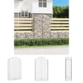 Miniatyrbillede 1 af 6: The Living Store buet gabionkurv 100x50x160/180 cm galvaniseret jern -  Plantekrukker