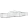 Miniatyrbillede 4 af 7: The Living Store buede gabionkurve 2 stk. 300x50x40/60 cm galvaniseret jern -  Plantekrukker