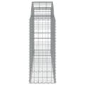 Miniatyrbillede 6 af 7: The Living Store buede gabionkurve 3 stk. 200x50x100/120 cm galvaniseret jern -  Plantekrukker