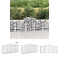 Miniatyrbillede 1 af 7: The Living Store buede gabionkurve 5 stk. 200x50x80/100 cm galvaniseret jern -  Plantekrukker