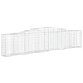 Miniatyrbillede 4 af 7: The Living Store buede gabionkurve 2 stk. 400x30x80/100 cm galvaniseret jern -  Plantekrukker