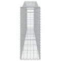 Miniatyrbillede 6 af 7: The Living Store buede gabionkurve 2 stk. 400x30x80/100 cm galvaniseret jern -  Plantekrukker