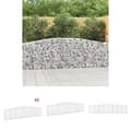 Miniatyrbillede 1 af 7: The Living Store buede gabionkurve 2 stk. 400x30x80/100 cm galvaniseret jern -  Plantekrukker