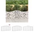 Miniatyrbillede 1 af 7: The Living Store buede gabionkurve 8 stk. 200x50x80/100 cm galvaniseret jern -  Plantekrukker