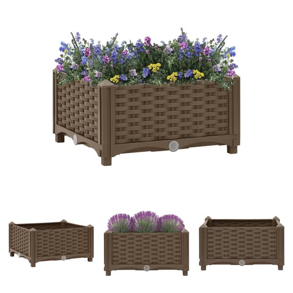 The Living Store højbed 40x40x23 cm polypropylen -  Plantekrukker