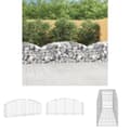 Miniatyrbillede 1 af 6: The Living Store buet gabionkurv 200x50x60/80 cm galvaniseret jern -  Plantekrukker