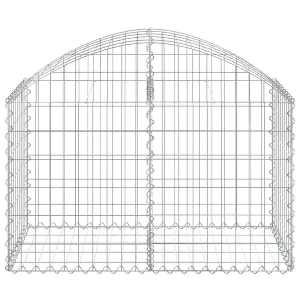 The Living Store buet gabionkurv 100x50x60/80 cm galvaniseret jern -  Plantekrukker