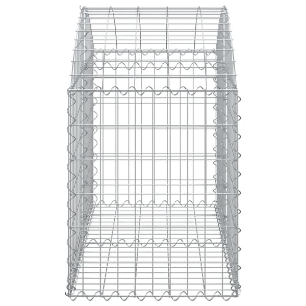 The Living Store buet gabionkurv 100x50x60/80 cm galvaniseret jern -  Plantekrukker