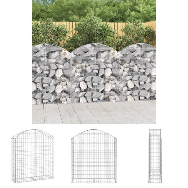 The Living Store buet gabionkurv 100x30x100/120 cm galvaniseret jern -  Plantekrukker