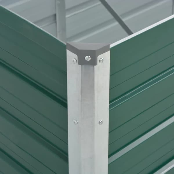 The Living Store forhøjet plantekasse 320x80x45 cm galvaniseret stål grøn -  Plantekrukker