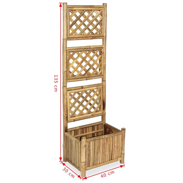The Living Store Odlingslåda med spaljé upphöjd bambu 40 cm -  Krukor & odlingslådor