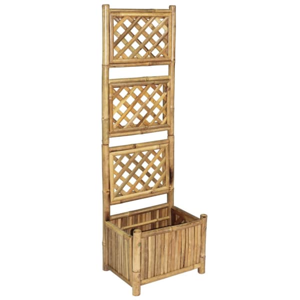 The Living Store Odlingslåda med spaljé upphöjd bambu 40 cm -  Krukor & odlingslådor