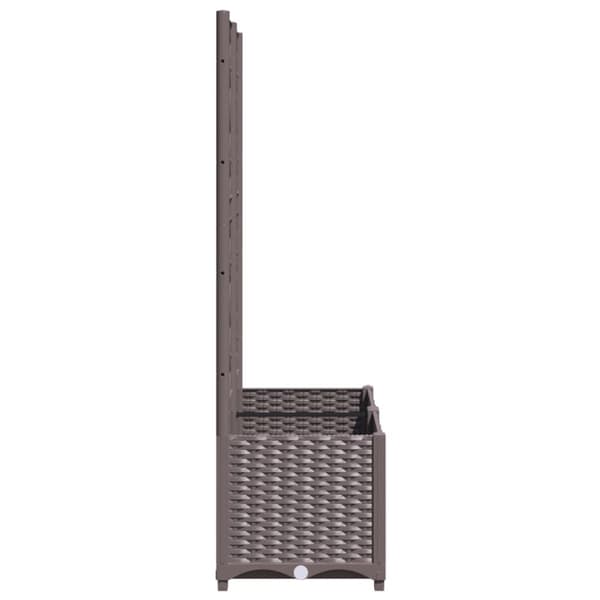 The Living Store plantekasse med espalier 80x40x136 cm PP brun -  Plantekrukker