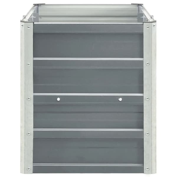 The Living Store forhøjet plantekasse 240x40x45 cm galvaniseret stål grå -  Plantekrukker