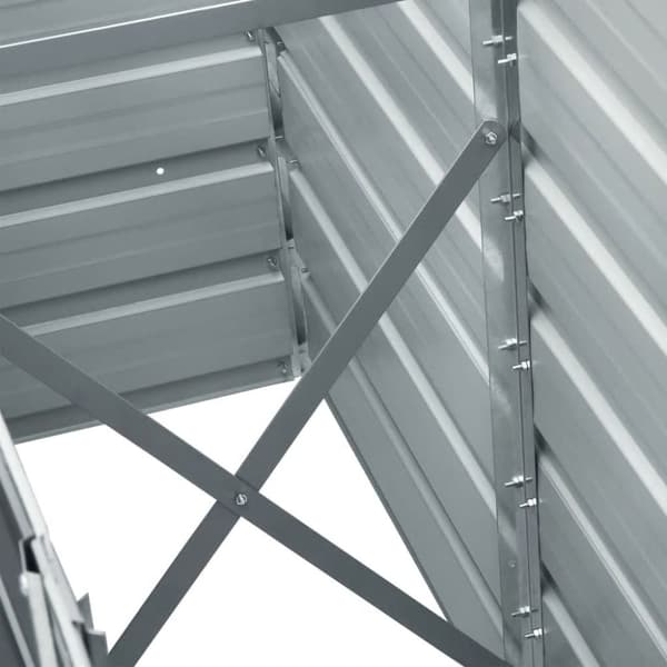 The Living Store forhøjet plantekasse 240x40x45 cm galvaniseret stål grå -  Plantekrukker