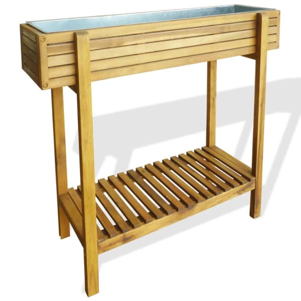 The Living Store Odlingslåda upphöjd massivt akaciaträ och sink -  Krukor & odlingslådor