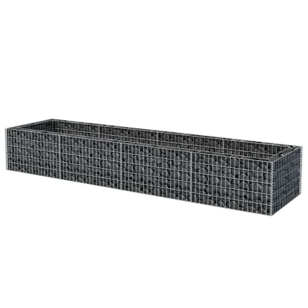 The Living Store gabion-højbed 360x90x50 cm stål -  Plantekrukker
