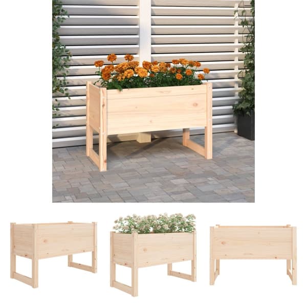 The Living Store Odlingslåda 78x40x52 cm massiv furu -  Krukor & odlingslådor