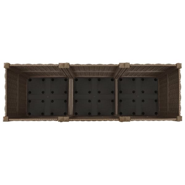 The Living Store højbed 120x40x38 cm polypropylen - Plantekrukker