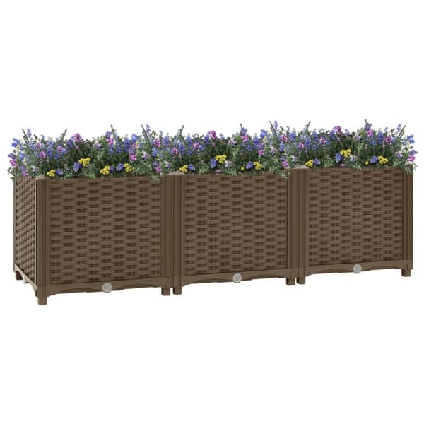 The Living Store højbed 120x40x38 cm polypropylen - Plantekrukker