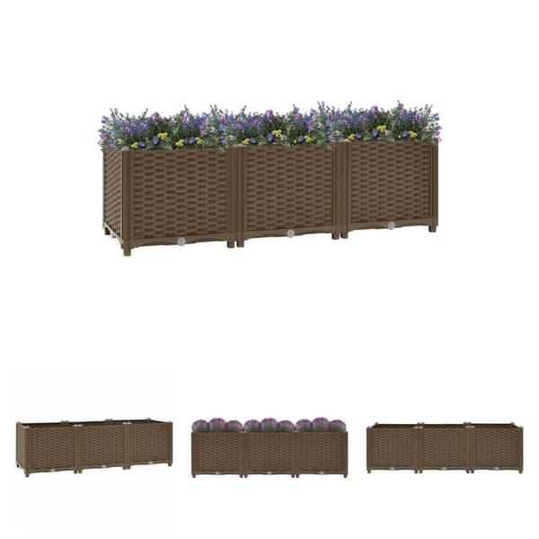 The Living Store højbed 120x40x38 cm polypropylen - Plantekrukker