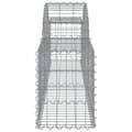Miniatyrbillede 5 af 6: The Living Store buet gabionkurv 200x30x40/60 cm galvaniseret jern -  Plantekrukker