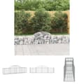 Miniatyrbillede 1 af 6: The Living Store buet gabionkurv 200x30x40/60 cm galvaniseret jern -  Plantekrukker