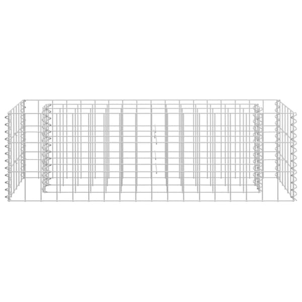 The Living Store Planteringsgabion upphöjd galvaniserat stål 90x30x30 cm - Krukor & odlingslådor