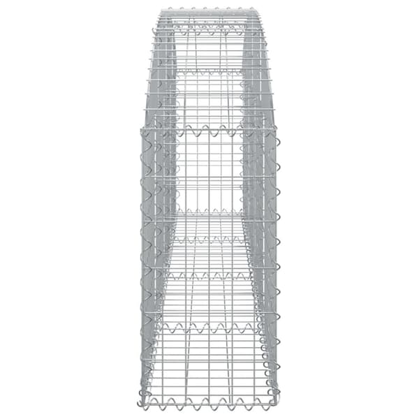 The Living Store buet gabionkurv 200x30x60/80 cm galvaniseret jern -  Plantekrukker
