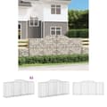 Miniatyrbillede 1 af 7: The Living Store buede gabionkurve 2 stk. 300x50x120/140 cm galvaniseret jern -  Plantekrukker