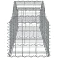 Miniatyrbillede 6 af 7: The Living Store buede gabionkurve 2 stk. 200x50x40/60 cm galvaniseret jern -  Plantekrukker