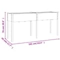 Miniatyrbillede 9 af 9: The Living Store plantekasse med foring 161x45x76 cm massivt fyrretræ brun -  Plantekrukker
