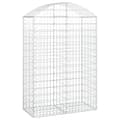 Miniatyrbillede 3 af 6: The Living Store buet gabionkurv 100x50x140/160 cm galvaniseret jern -  Plantekrukker