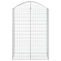 Miniatyrbillede 4 af 6: The Living Store buet gabionkurv 100x50x140/160 cm galvaniseret jern -  Plantekrukker