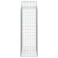 Miniatyrbillede 5 af 6: The Living Store buet gabionkurv 100x50x140/160 cm galvaniseret jern -  Plantekrukker