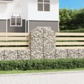Miniatyrbillede 2 af 6: The Living Store buet gabionkurv 100x50x140/160 cm galvaniseret jern -  Plantekrukker