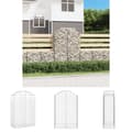 Miniatyrbillede 1 af 6: The Living Store buet gabionkurv 100x50x140/160 cm galvaniseret jern -  Plantekrukker