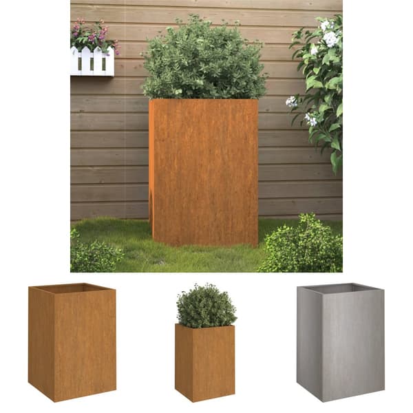 The Living Store plantekasse 42x38x75 cm cortenstål -  Plantekrukker