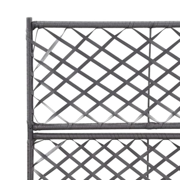 The Living Store espalier med plantekasse 2 krukker 58x30x107 polyrattan sort -  Plantekrukker