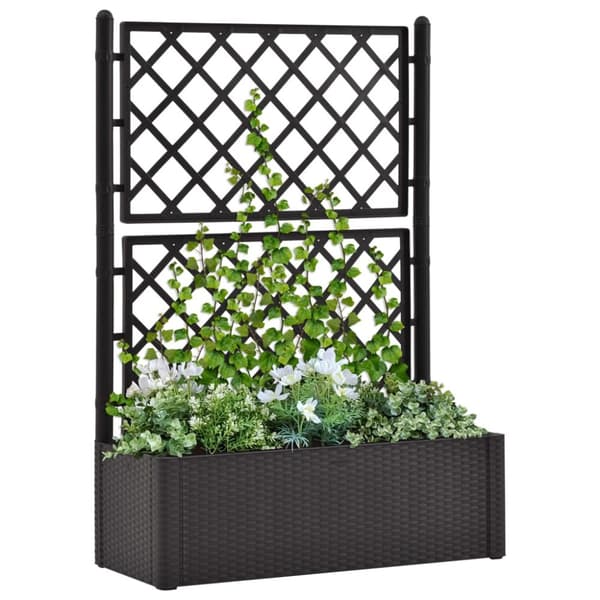 The Living Store højbed med espalier og automatisk vandingssystem antracitgrå - Plantekrukker