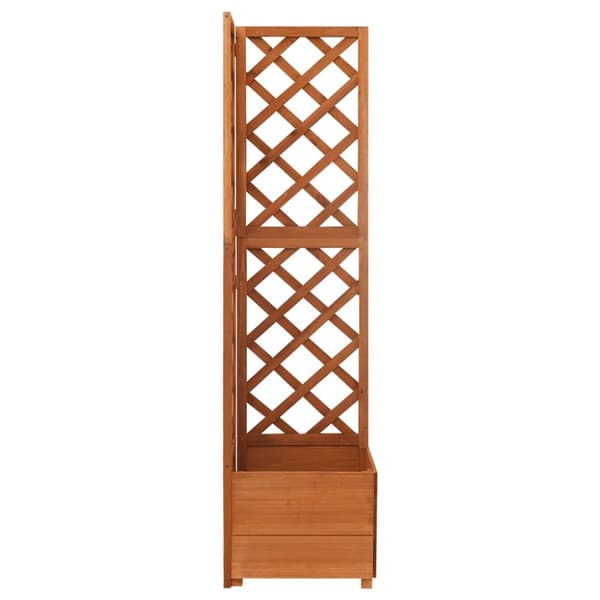 The Living Store Kulmakukkalaatikko säleiköllä 40x40x150 cm täysi kuusi -  Kukkaruukut & istutuslaatikot