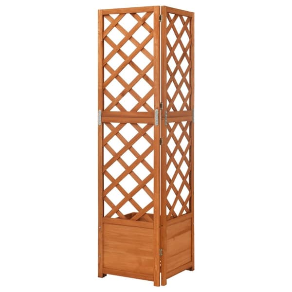 The Living Store Kulmakukkalaatikko säleiköllä 40x40x150 cm täysi kuusi -  Kukkaruukut & istutuslaatikot