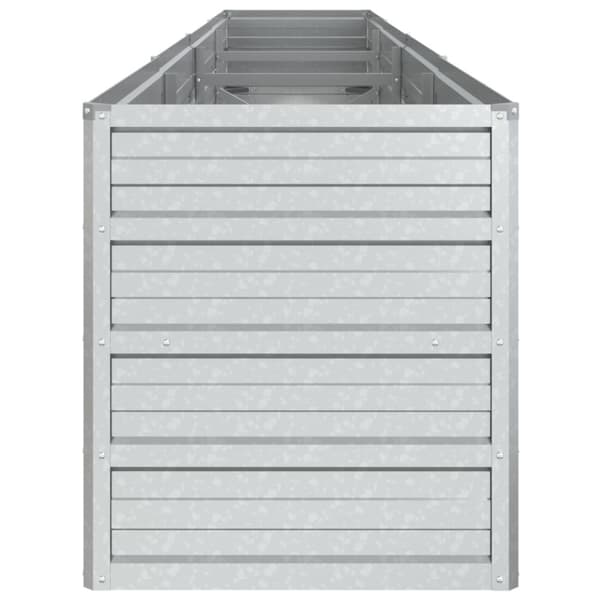 The Living Store Odlingslåda upphöjd galvaniserat stål 320x40x45 cm silver -  Krukor & odlingslådor