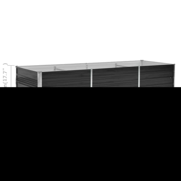 The Living Store Odlingslåda upphöjd antracit 240x80x45 cm galvaniserat stål -  Krukor & odlingslådor