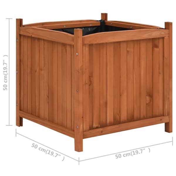 The Living Store højbede 2 stk. 50x50x50 cm massivt fyrretræ - Plantekrukker