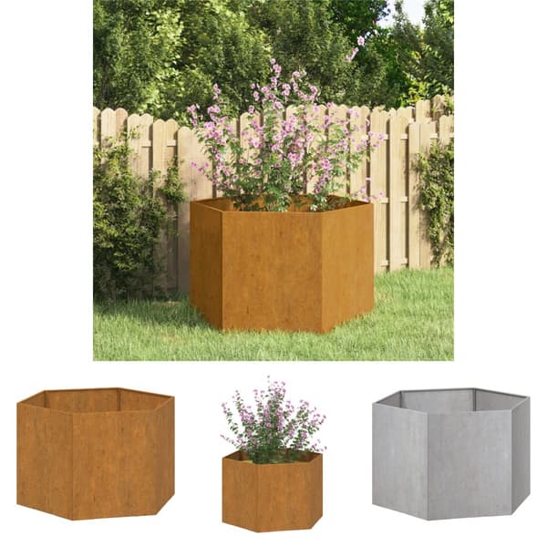 The Living Store Odlingslåda rostfärgad 60x60x45 cm rosttrögt stål -  Krukor & odlingslådor